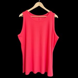 Lane Bryant Plus Size Tank Top 3X‎ 26/28 Coral Ribbed Sleeveless Casual #506